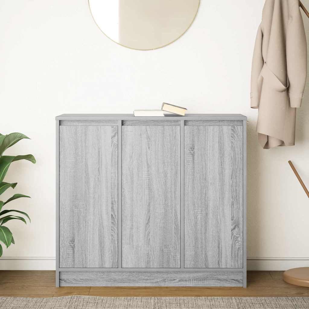 Sideboard Grey Sonoma 85x34x76 cm Engineered Wood